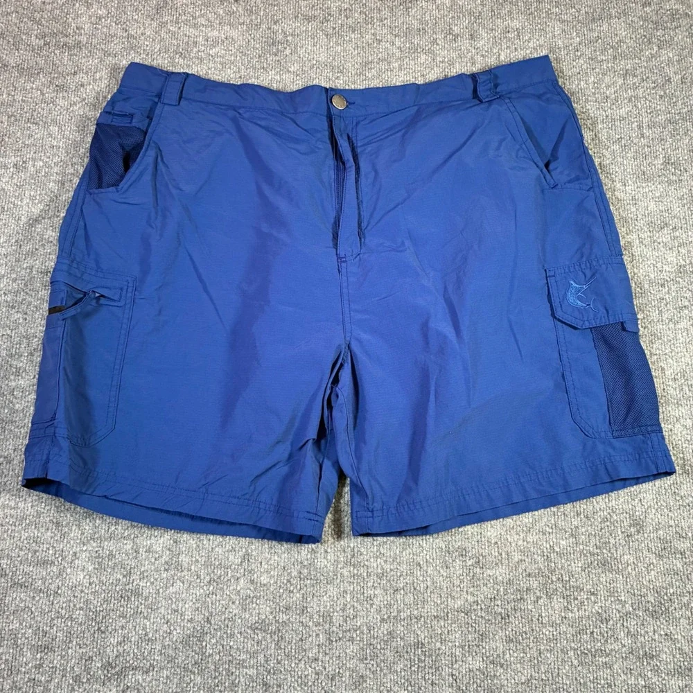 Reel Legends Cargo Shorts‎ Mens XXL Blue Excellent Ripstop Fishing Outdoor M1111